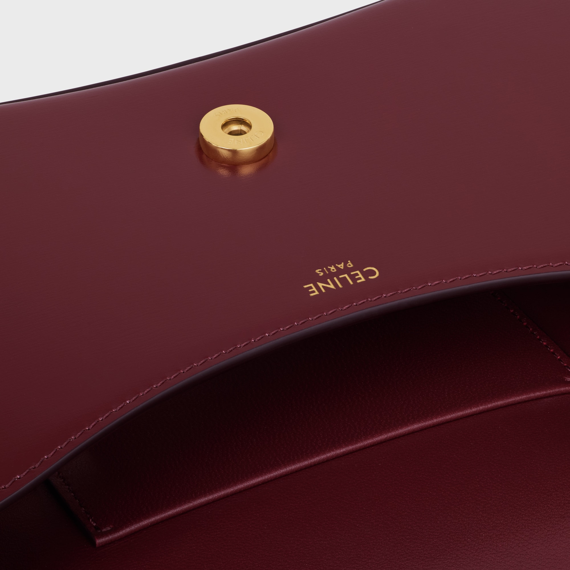 TEEN CELINE LOLA IN SHINY CALFSKIN LIGHT BURGUNDY - Image 4